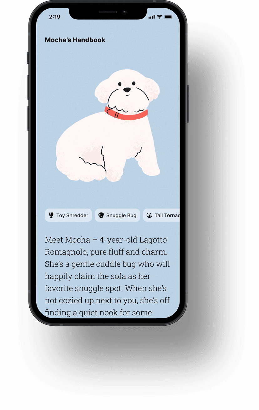 Dog Deets App Interface